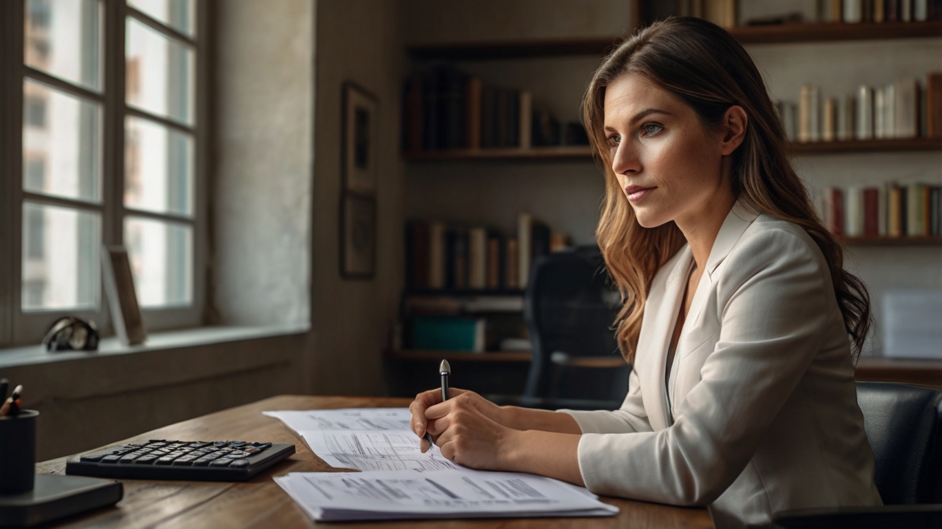 Professional accountant working